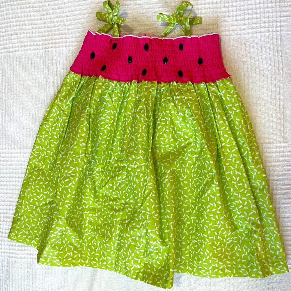 NWOT Toddler Girl Smocked Watermelon Dress Set